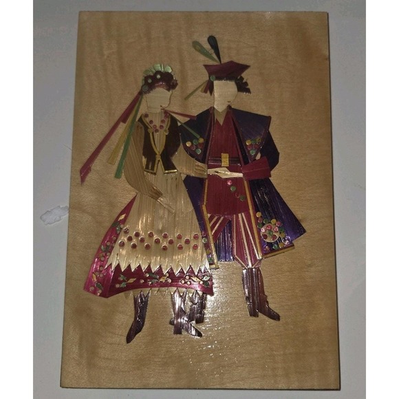 Vintage Polish Folk Art Wooden Wall Plaques Set Handmade In Poland Regional... - Picture 10 of 15